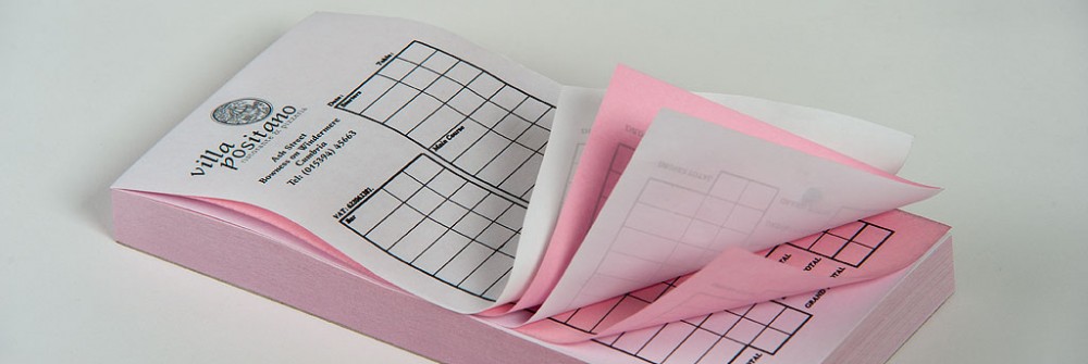 NCR forms sample for Printing Plus Lancaster
